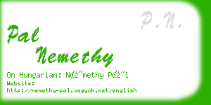 pal nemethy business card